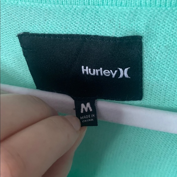 Hurley Sweater Color Block Blue Green - Picture 2 of 2